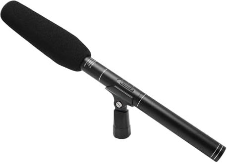 Microphone D'entrevue à Condensateur, Micro Cardioïde à Condensateur Portatif de 11 pour Caméscope Vidéo DSLR DV, avec Support en Métal, Capuchon en Mousse Anti-Vent, Câble XLR