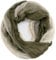 Gloop Damen Schal leichter Loop schal Schlauchschal Tuch mit Farbverlauf Viele Farben (Beige-dunkelgrün)