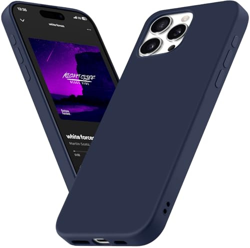 BEZ Phone Case for iPhone 16 Pro Case, Slim Soft TPU Silicone Cover Compatible with iPhone 16 Pro, Protective Shockproof Anti-Scratch, Dark Blue Navy