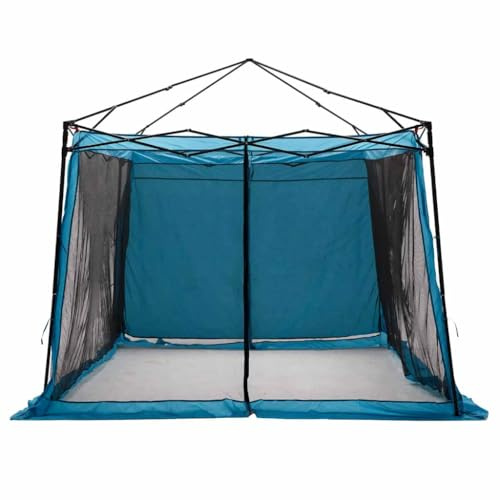 vidaXL Innenzelt mit Dach mit Speicher Blau 303 x 303 x 196 cm TAFT, Garten und Terrasse, Robustes Zeltdach, Geräumiger Campingplatz, Moderner Sonnenschutz, Netzstoff, 3 Türen