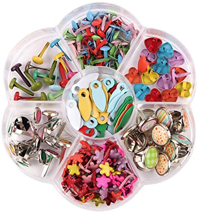 Metal Mini Brads Card Making Split Pin Rivet Smooth Paper Fastener 200pcs,200 Pcs