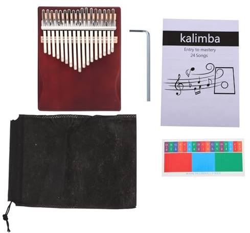 DECHOUS Kalimba Daumenklavier Tasten aus Holz Tragbares Fingerpiano für Anfänger und Handgefertigtes Musikinstrument mit Ergonomischem Design für Schule Party und Outdoor einsatz