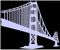 Samunshi® Golden Gate Bridge Aufkleber 10 x 8,2cm flieder