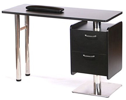 Urbanity Chic Large Professional Nail Station Salon Manicure Nail Polish Table Desk Black