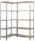 Simon Rack Eckregal aus Metall, ohne Schrauben, 10 Böden, hohe Tragkraft 80 kg, 2000 x 1400 x 400 mm, Regal für Garage, Abstellraum, Büro, Galve/Galve