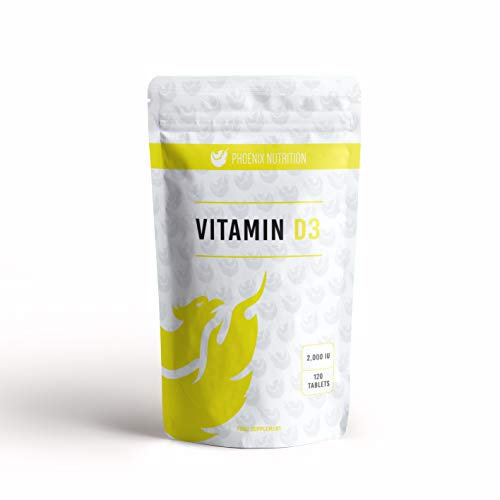 Vitamin D3 2000IU (50mcg) x 120 Tablets by Phoenix Nutrition