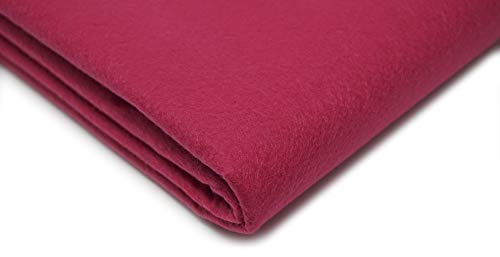 Acrylic Craft Felt Fabric, 150cm Width, 20 Colour Options, Sold by The metre, Free Delivery (Cerise)