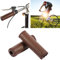 DEWIN Lenkergriffe Leder, Motorrad Lenkergriffe 1 Zoll Leder Fahrradlenker Leder Retro Griffabdeckung 1 Paar (Kaffee)