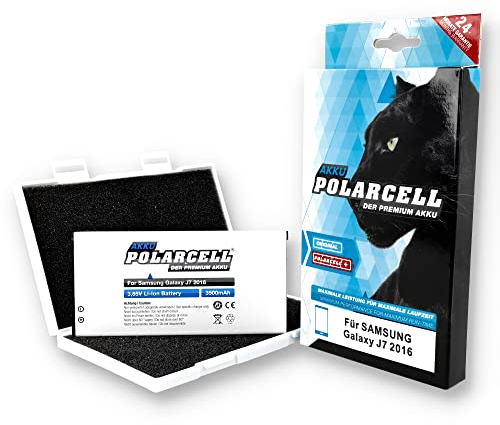 PolarCell Batterie pour Samsung Galaxy J7 2016 SM-J710F | 3500 mAh | Remplace la Batterie d'origine EB-BJ710CBE | SM-J710FN SM-J710M SM-J710H | J7 DuoS 2016 SM-J710F/DS | On8 SM-J710FN/DF | Cellules