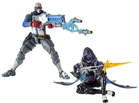 Overwatch Ultimates Series Soldier: 76 und Shrike (Ana) Skin Doppel Pack 15 cm große Action-Figuren zum Sammeln mit Accessoires – Blizzard Videospiel Charaktere