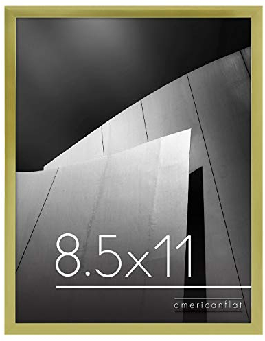 Americanflat Bilderrahmen, 21,6 x 28,9 cm, dünner Rand, bruchfestes Glas, horizontale und vertikale Formate für Wand und Tischplatte