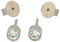 Pure Grey Ohrstecker Titan Damen/Herren Zirkonia weiß Ø 5 mm