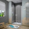 AICA SANITARIOS Puerta de Ducha Abatible Doble 5mm (86-90) x185cm Claro