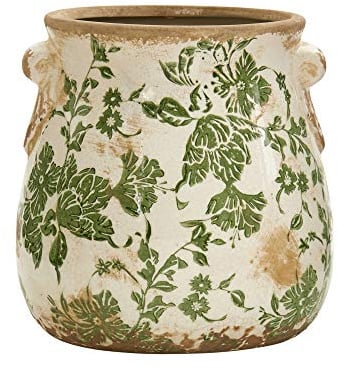 Pot de Fleurs Presque Naturel en céramique, Vert