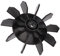 Aspa del ventilador del compresor de aire Aspa del ventilador eléctrico Aspa de repuesto del ventilador de plástico de ingeniería negra