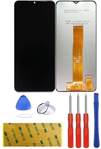 LTZGO Pantalla Repuesto para Samsung Galaxy A12 A125 SM-A125F Negro Táctil LCD Reemplazo Reparación Ensamblaje Digitalizador con Kit Cinta Adhesiva Herramientas (sin Marco)