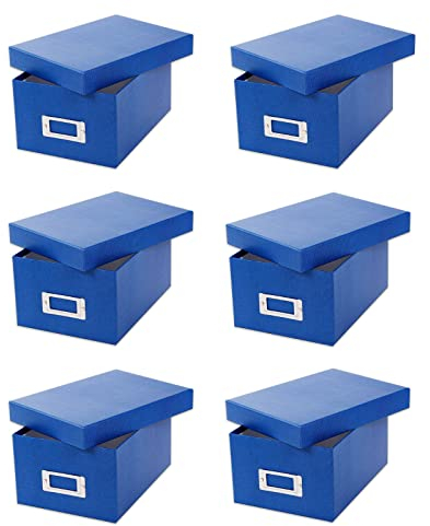 6x Goldbuch Fotobox Bella Vista bis 2800 Fotos 10x15 Foto Aufbewahrungsbox (blau)