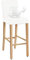 JUNZHE Barhocker-Bezüge, dehnbarer, Abnehmbarer, waschbarer Stuhlbezug für Kurze drehbare Esszimmerstuhl-Rückenlehne Stuhl Barhocker Stuhlhussen (Weiß,2er-Set)