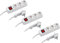 Meister Steckdosenleiste 3-fach - 3er Set - 2 m Kabel - weiß - Extraflacher Stecker und beleuchteter Schalter - IP20 / Mehrfachsteckdose / Tischsteckdose / Steckerleiste mit Flachstecker / 7430460