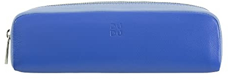 DUDU Stift Etui Colorful aus Buntem Leder mit Reissverschluss für Büro und Schule Kornblume