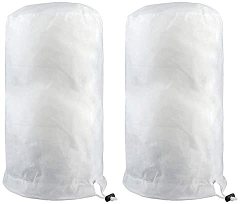 2 Stück Frostschutz für Pflanzen Schutzhaube 140×200cm Weiß, Winterschutz für Pflanzen Frostschutz, Pflanzenschutz Winter, Frostschutz Pflanzen Winter, Gartenvlies Olivenbaum Jutesack Reißverschluss