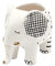 Dekohelden24 Übertopf Pflanztopf aus Keramik Motiv: Elefant - Maße L/B/H: ca. 11 x 7 x 10 cm