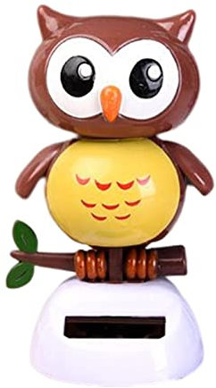 Moageme Jouet Dansant à énergie Solaire en Chouette à Danser Solaire Figurine Solaire pour Voiture, Jouet Balançoire Solaire - pour Fête Voiture Tableau Bord Décoration