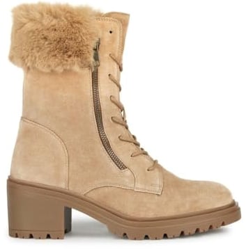Geox D Damiana, Stivaletto Donna, Toffee/Beige, 37 EU