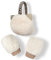 Ensemble cache-oreilles et moufles pour fille avec cache-oreilles et gants tricotés en peluche, Léopard Chat 2, 3-6 ans