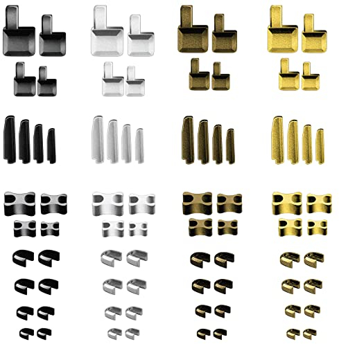 Reißverschluss Reparatur Set, 80Pcs Nr. 3/5/8/10 Metall Reißverschluss Schieberhalter und Einsteckstift Reparatur Schieber Reißverschluss Stopper Unten und Oben für Taschen Heimwerker(4 Farben)