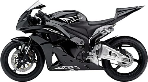 DualColorStampe Aufkleber kompatibel mit Honda CBR RR (2007-2010) Verkleidung DX-SX Sticker Moto Motorbike COD.M0255 (Weiß)