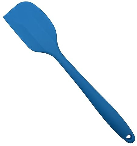Silicone Spatula, Heat Resistant Spatulas for Cooking, Non-Stick Kitchen Utensils with Steel, Large, Blue