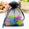 LTLSZRN 100 Stuck Organzasäckchen 9x12 cm, Geschenkbeutel Organzabeutel, Schmuckbeutel, Organza Säckchen mit Kordelzug, Säckchen Geschenk Schmuck Hochzeit Bonbonsbeutel für Hochzeiten Partys(Schwarz)
