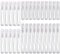 Swpeet 30 botellas vacías de plástico transparente con tapas protectoras recargables a mano (5 ml, 8 ml, 10 ml), recipientes portátiles de perfume para muestras, agua, alcohol