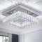 Cainjiazh LED Kristall Deckenleuchte Moderne Deckenlampe Quadrat Kristall Kronleuchter Pendelleuchte Beleuchtung Quadrat für Flur Küche Foyer Esszimmer(Kaltweiß)