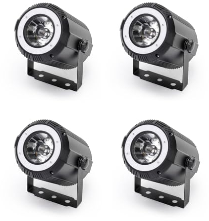 DELIBANG 4PCS 40W RGBW 4 in 1 LED Pinspot + 24 SMD RGB Bühnenleuchten LED Par DMX DJ Lichter 7/11CH Partylicht Led Strahler für Bar, Party, Hochzeit, Disco, Theater, Halloween