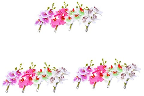 VALICLUD 12pièces Pince à Cheveux Orchidée De Décoration Pour Cheveux Idéale Pour Mariages Fêtes