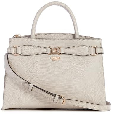 GUESS Damen Arlena Girlfriend Satchel Schulranzen, Tragegriff Oben, Taupe