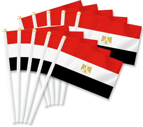 25 Stück Ägypten Handflagge, ägyptische Mini-Dekoration, Banner