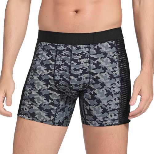 Boxer D'incontinence pour Homme, Pantalon D'incontinence Lavable, Boxer Fin D'été en Maille Respirante en Soie Glacée
