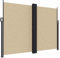vidaXL Seitenmarkise, Sichtschutz Ausziehbar, Windschutz Sonnenschutz für Garten Balkon Terrasse, Seitenrollo Seitenwandmarkise, Beige 180x1000cm