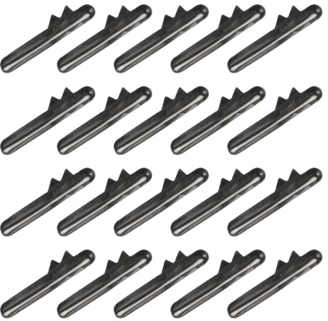 PATIKIL Embouts de Sertissage de Cordon Élastique, 100 Pcs Embouts de Cordon Élastique à Barbelures en Cuivre pour Relier Suspendre Webbing DIY, Couleur Noir Argent