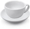 18x Cappuccino Tasse Obertasse + Untertasse Italia 280 ml weiß, Porzellan