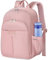 NEWHEY Laptop Backpack Women 15.6 Inch Ladies Rucksack Bag for Women with USB Port, Lightweight School Business Backpack Water Resistant Computer College Travel Backpacks Pink