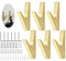 JINTANG kleiderhaken wand,6 pcs garderobenhaken gold,kleiderhaken akustikpaneele,wandhaken zum schrauben,Wandhaken akustikpaneele garderobe für Küchen, Bäder, Foyers und Flure