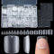 Oruola 300Pcs Toe Tips,Toe Nail Extensions,15 Sizes Soak Off Fake Toenails for Women Men Wide Longer Big Toes Nails,Acrylics Fake Nails with 48 Square Nail Tips for Salon