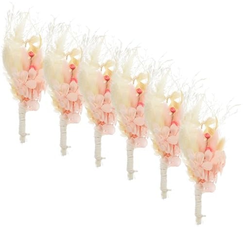 PRETYZOOM 6 Konservierte Hortensien- Mini-Pflanzen Blumen Für Blumenstraußdekoration Arreglos Naturales Vasen Für Blumen Boho-vase Rosa Natürliche Trockenblumen