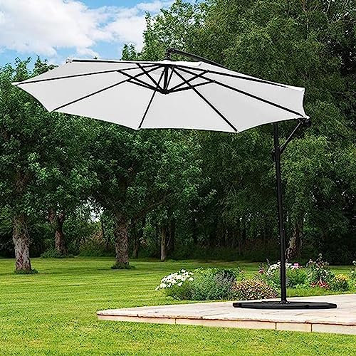 Toile de rechange pour parasol déporté de 2,7 m - Pour parasol de jardin ou terrasse - Blanc cassé - 6 bras
