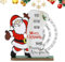 Weihnachtskalender, Holz-Countdown-Kalender, manuell drehbarer Kalender, Weihnachtsmann, Glocke, Schneemann, Schreibtisch-Block-Kalender für Zuhause, Schreibtisch-Dekoration