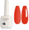 TUTUYU Neon Red Gel Nail Polish, 12 ml Soak Off Nail Lamp Classic Bright Red Gel Polish for Manicure or Pedicure,All Season Color